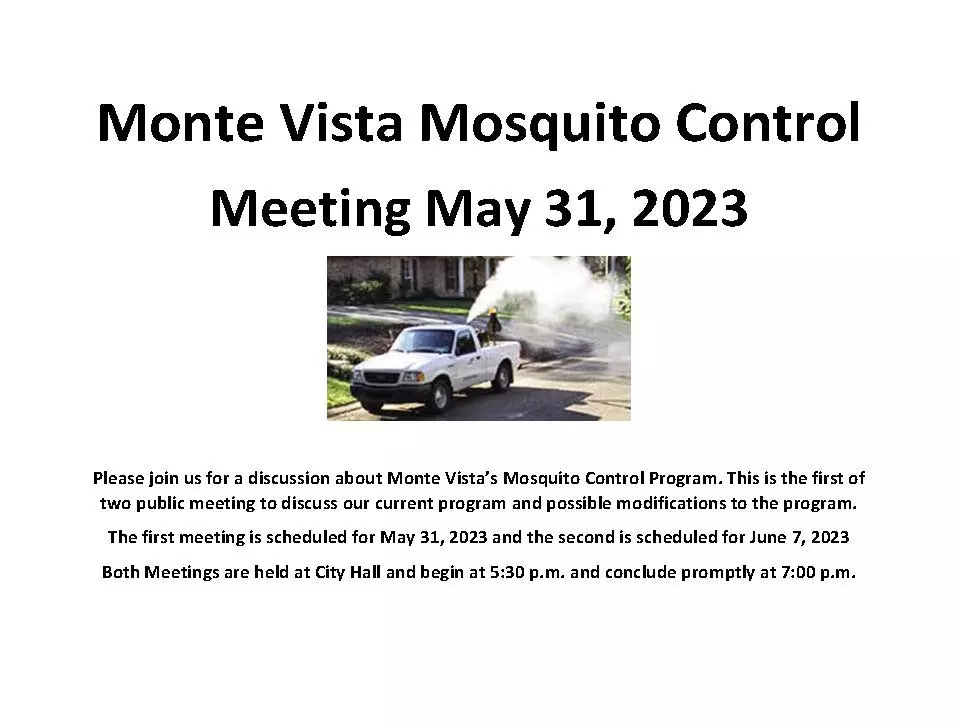 Mosquito Control Meeting